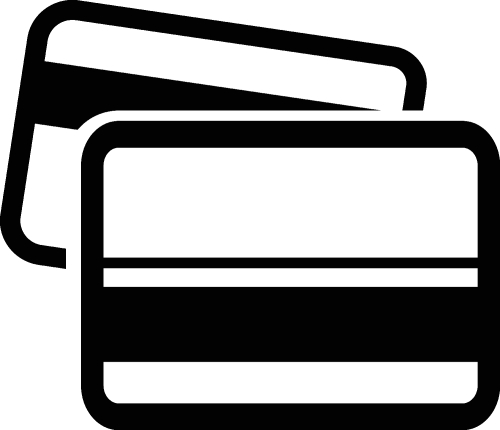 Credit card icon sign design