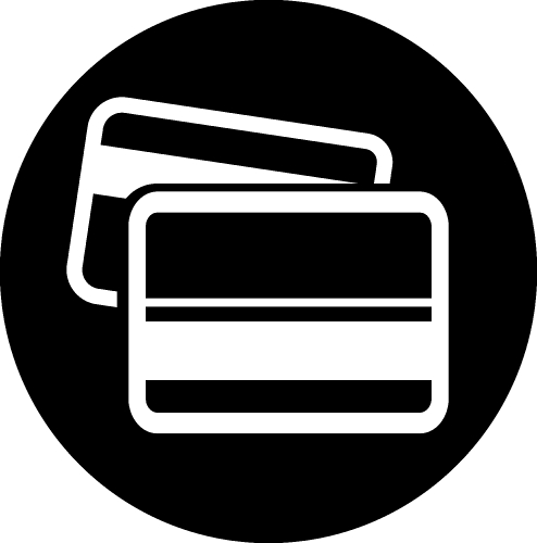 Credit card icon sign design
