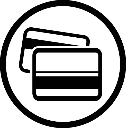 Credit card icon sign design