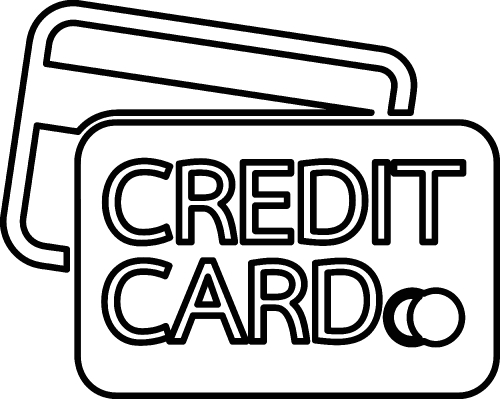 Credit card icon sign design