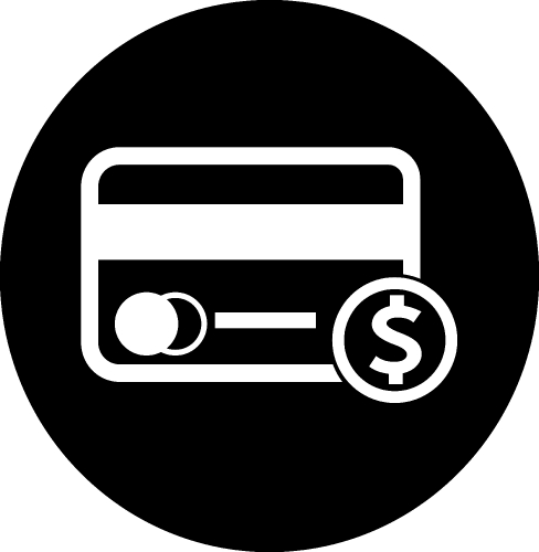 Credit card icon sign design