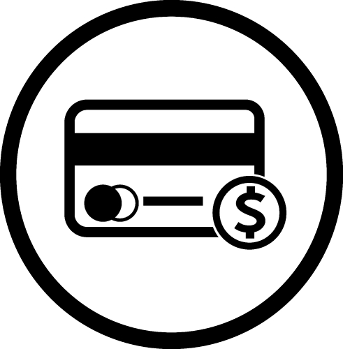 Credit card icon sign design