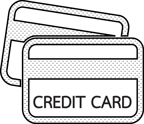 Credit card icon sign symbol design