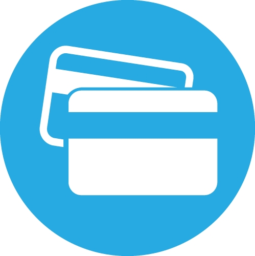 Credit card icon sign symbol design