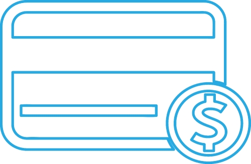 Credit card icon sign symbol design