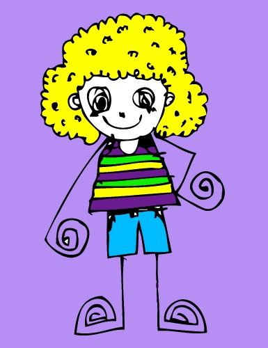 Cute cartoon people man and woman in Jaidee Family Style
