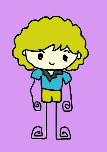 Cute cartoon people man and woman in Jaidee Family Style