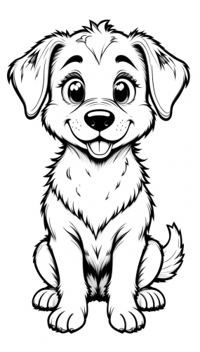 Cute Dog cartoon Free Coloring Pages Coloring Book a (1)