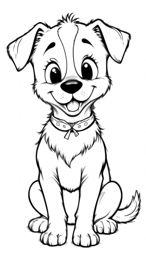 Cute Dog cartoon Free Coloring Pages Coloring Book a (10)