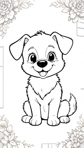 Cute Dog cartoon Free Coloring Pages Coloring Book a (11)