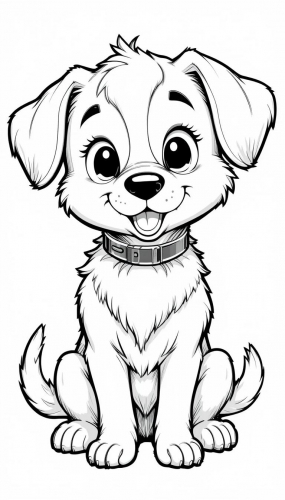 Cute Dog cartoon Free Coloring Pages Coloring Book a (2)