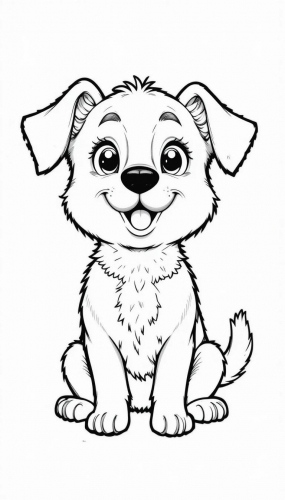 Cute Dog cartoon Free Coloring Pages Coloring Book a (9)