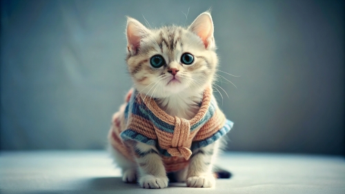 Cute Kitten wearing clothes 4mar24 (1)