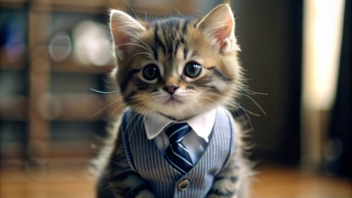 Cute Kitten wearing suit 4mar24 (8)