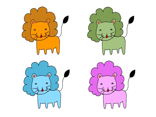 Cute lion cartoon