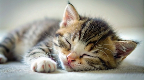 Cute little kitten sleeping 25feb24 (9)