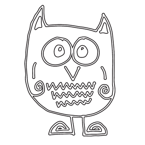 Cute Owl cartoon icon