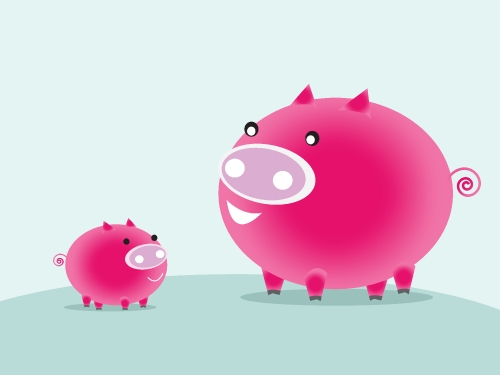 Cute pig cartoon