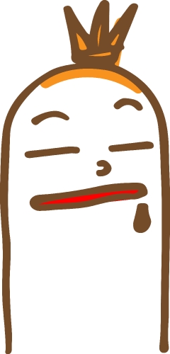 Cute sausage character cartoon emotion