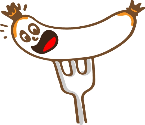 Cute sausage character cartoon emotion