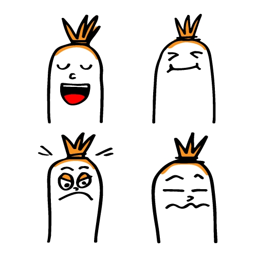 Cute sausage character cartoon emotion