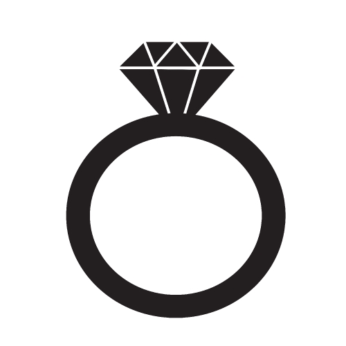 Diamond ring icon