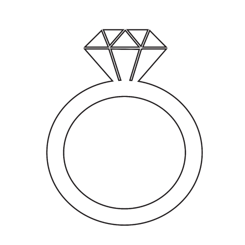 Diamond ring icon