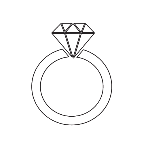 Diamond ring icon