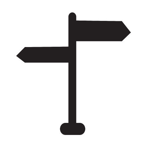 Directional wooden sign Icon