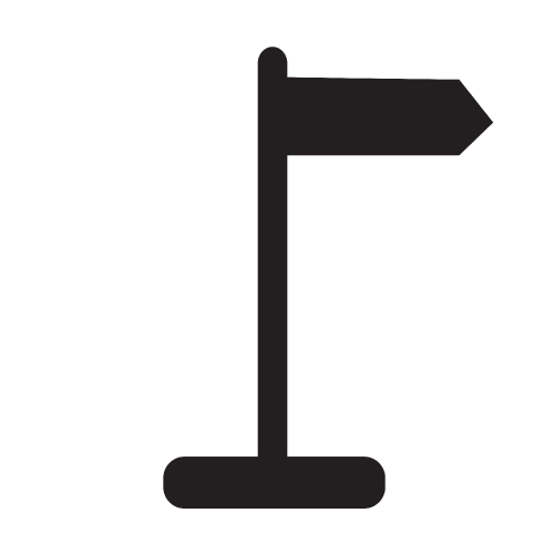 Directional wooden sign Icon