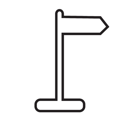 Directional wooden sign Icon