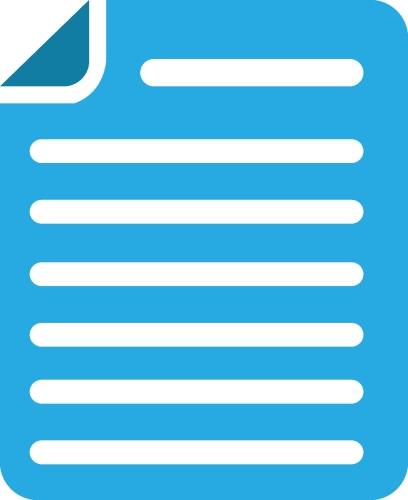 Document file icon. Paper doc sign