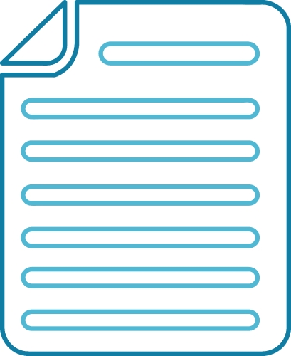 Document file icon. Paper doc sign