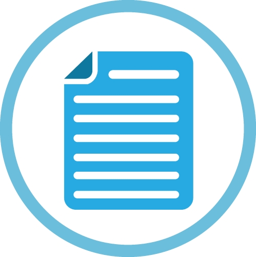 Document file icon. Paper doc sign