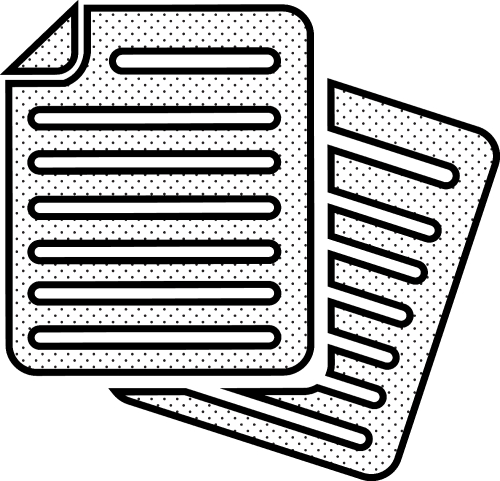 Document file icon. Paper doc sign