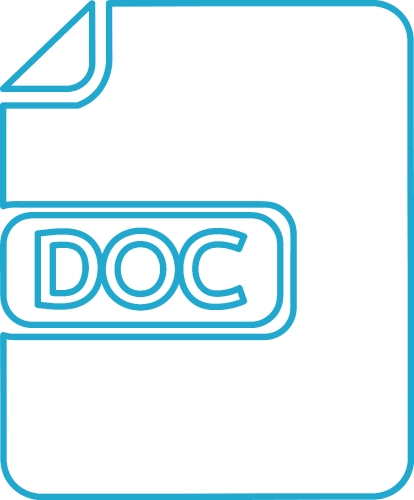 Document file icon. Paper doc sign