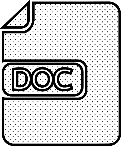 Document file icon. Paper doc sign