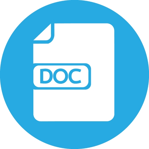 Document file icon. Paper doc sign