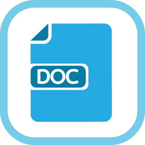 Document file icon. Paper doc sign