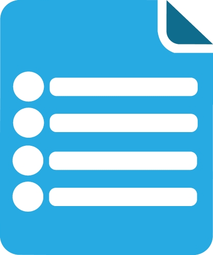 Document file icon. Paper doc sign