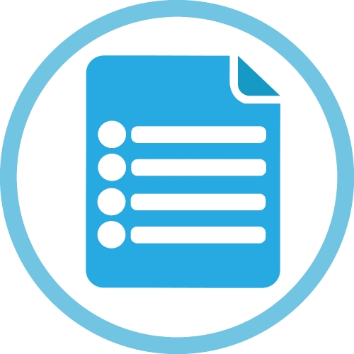 Document file icon. Paper doc sign