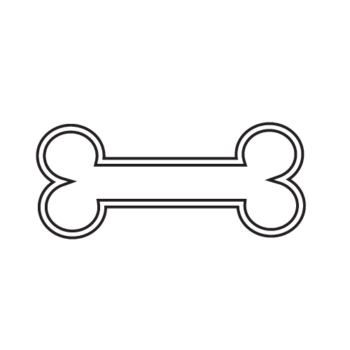 Dog bone sign icon