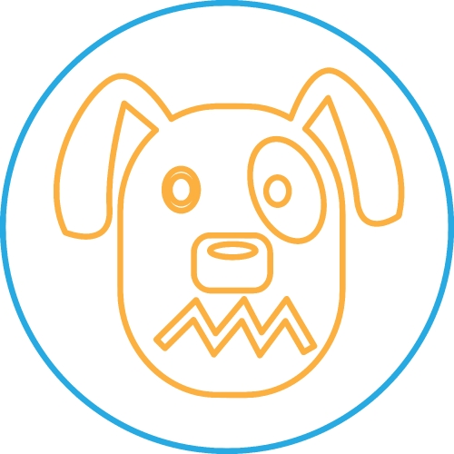 Dog Icon animal sign symbol design