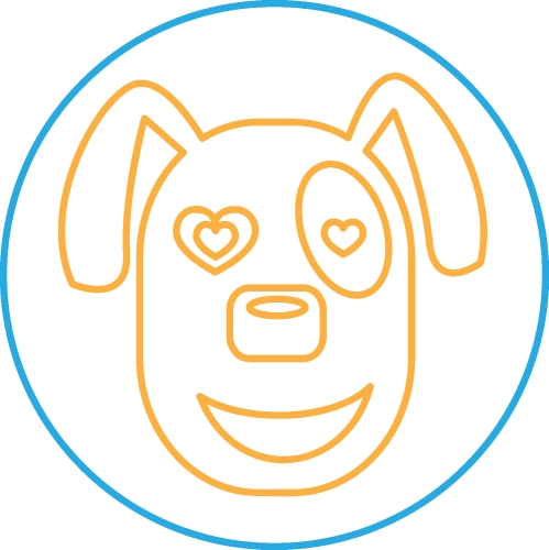 Dog Icon animal sign symbol design