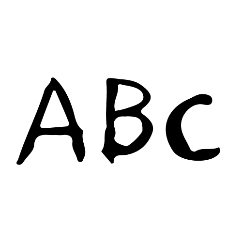 doodle ABC icon drawing illustration design