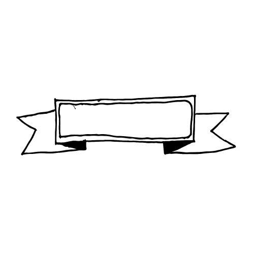 Doodle banner label icon hand draw illustration design