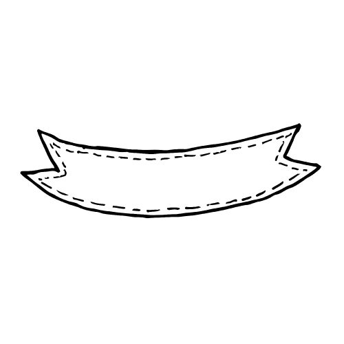 Doodle banner label icon hand draw illustration design