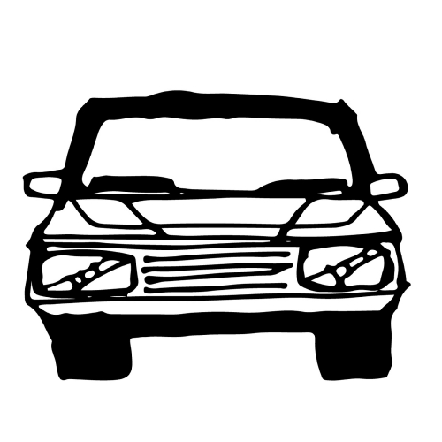 doodle car icon hand draw illustration design 