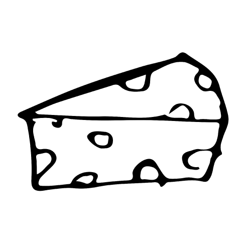 doodle cheese icon drawing illustration design