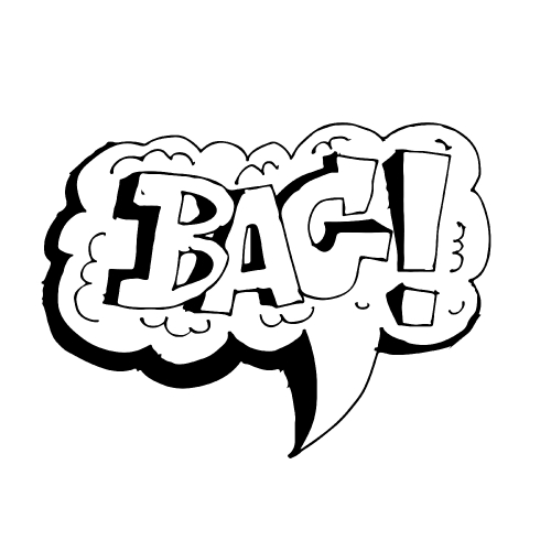 Doodle Comic speech bubble icon hand draw illustration design